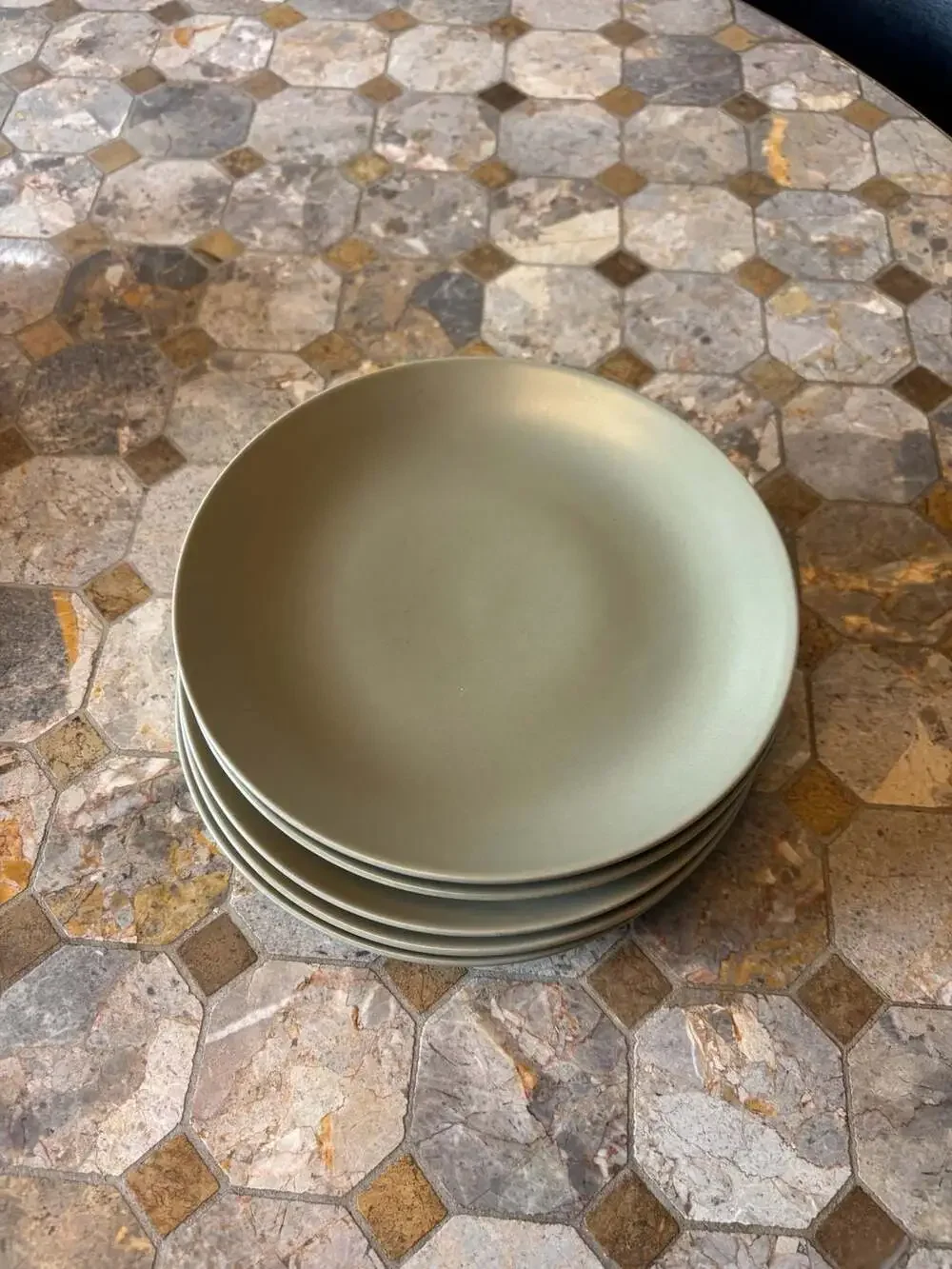 IKEA FÄRGKLAR Matte Green Salad Plate 7 7/8 inch - 5 Plates